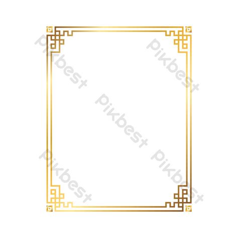 Golden Creative Border Elements Png Images Ai Free Download Pikbest