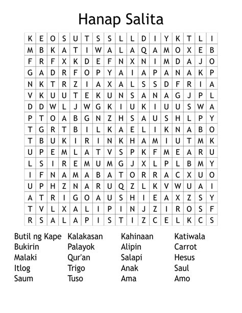 Pang Abay Word Search Puzzle Words Word Search Vrogue