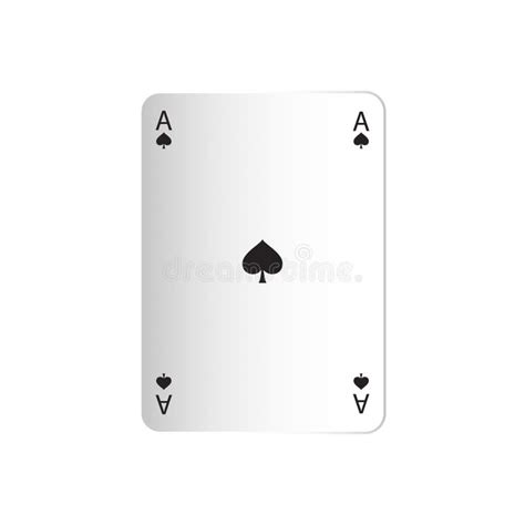Print Vector Illustration Ace Playing Card Peak Isolate Stock Vector