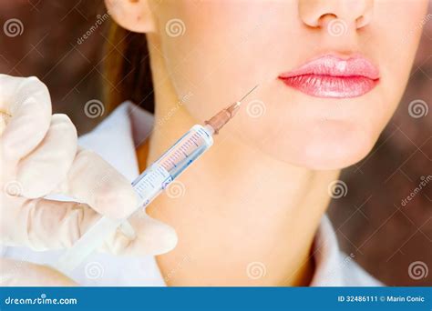 Syringe With Botox Stock Image Image Of Medicine Female 32486111