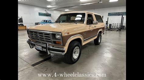 Sold 1986 Ford Bronco Xlt Low Mileage Bullnose Bronco Youtube