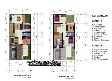 Desain rumah 2 lantai 4 kamar lebar tanah 6 desain rumah minimalis 2 lantai di lahan 106 x 10 m2 koleksi via desainrumah123.com. Denah Rumah 2 Lantai Lebar 7 Meter x 15 Meter ~ Desain ...