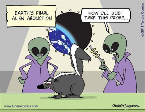 Alien Probe Aliens Funny Comedy Cartoon Fun Comics