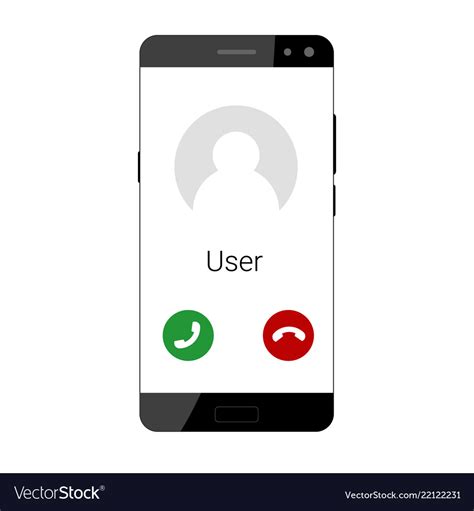 Screen Smartphone With Incoming Call Royalty Free Vector