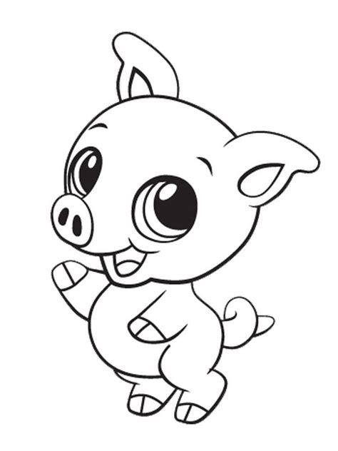 Of Cute Baby Animals Coloring Pages For Kids And For