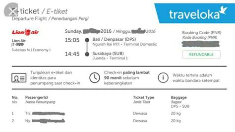 Inilah Contoh E Tiket Traveloka Dan Cara Menunjukkan Tiket Pesawat Dengan Hp