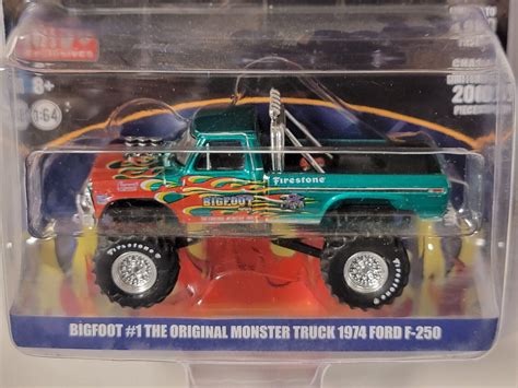 Chase Greenlight Bigfoot Monster Truck Mijo Flames Green Ford Kings Of