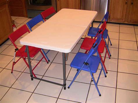 Kids Folding Table And Chair Set 