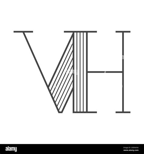 Hv Vh V And H Abstract Initial Monogram Letter Alphabet Logo Design