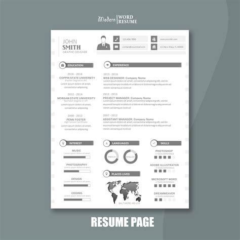 Rezume is an impactful dark one page cv website template that helps create a striking online presence. 2020 One Page Resume Template - Microsoft Word (566858) | Resume Templates | Design Bundles