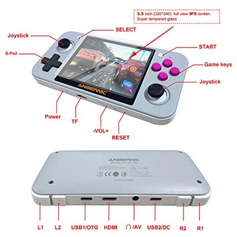 Dreamhax Rg350 Handheld Game Console With 35 Inch Ips Screen Preload