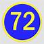 Number 72 In A Circle Round Stickers