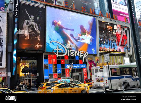 New York Times Square Disney Store Stock Photo Alamy