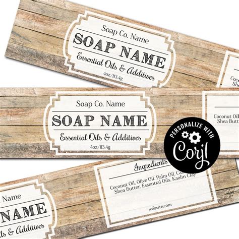 Wrap Around Soap Label Template Free