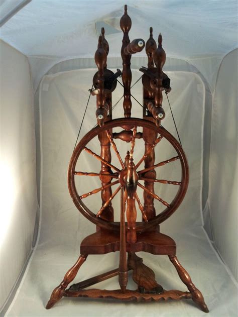 antique double flyer spinning wheel german 1890s wedding wheel wool flax spinning wheel