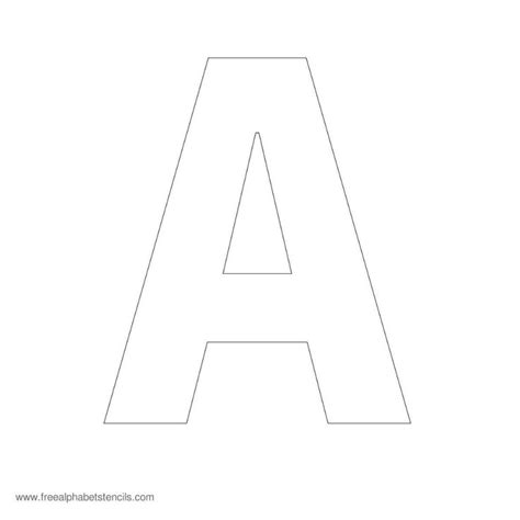 Capital Letter Outlines For A Z Alphabet Stencils Letter Stencils