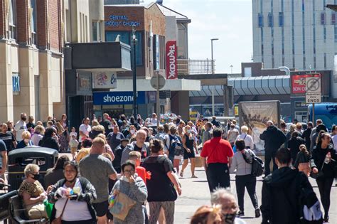 Crowds Flock To Blackpool As The Sun Shines High Across The Resort