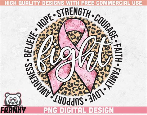 fight breast cancer png sublimation design breast cancer etsy