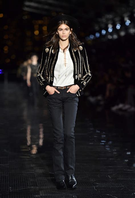 Kaia Gerber Opens The Saint Laurent Spring 2019 Mens Show In Nyc