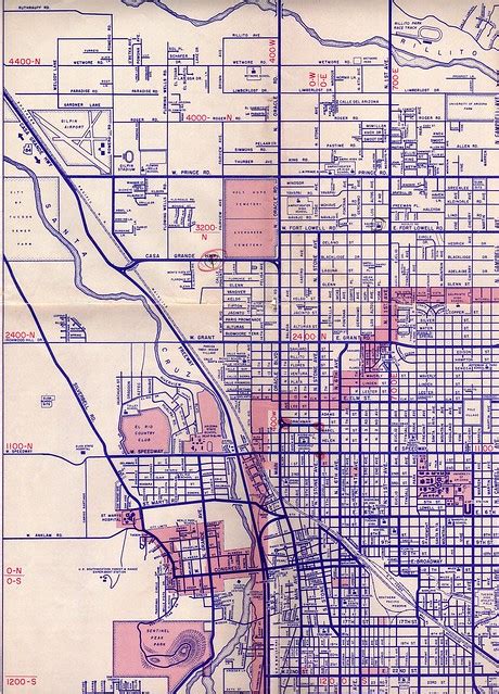 Tucson Street Map 1957 Explore Thornydalemapcos Photos O Flickr