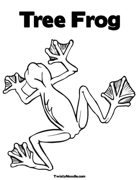 Tree Frog Coloring Pages Coloring Home