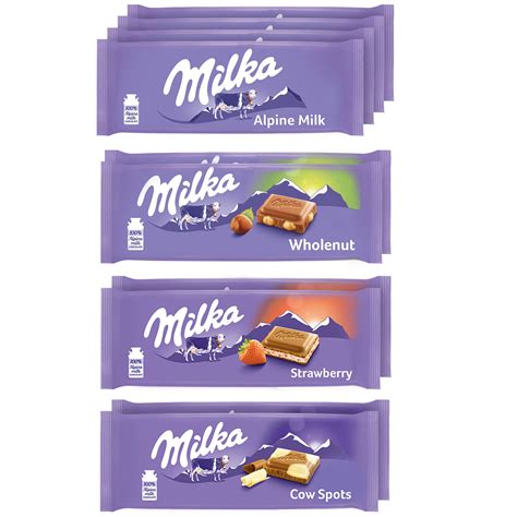 Milka European Chocolate Bars Variety Pack Alpine Milk Chocolate Cow