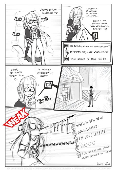 Amamiya Ren And Sakura Futaba Persona And 1 More Drawn By Nightheaad