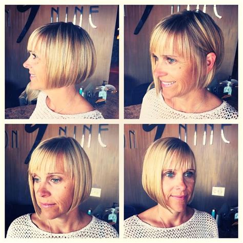 Keeping it super classical at a considerable length, (oh yes, definitely consider extensions if you must) her hairstyle is all over a super chic long bob and some blonde highlights is the sort of hairstyle to give you a fresh start whenever you need it most. chic straight blunt bob haircut for women over 60 with ...