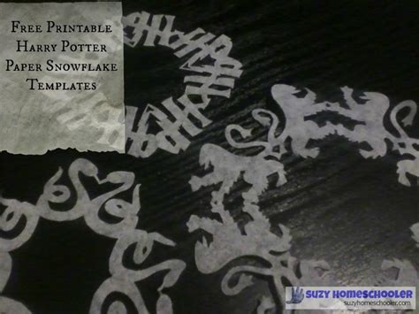 Harry Potter Paper Snowflake Free Printable Templates 13 Paper