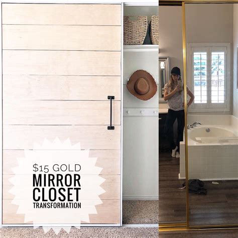 How To Transform Your Old Gold Mirror Closet Doors For Spray Paint And Plywood Mirror