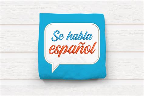 Spanish Se Habla Espanol Applique · Creative Fabrica