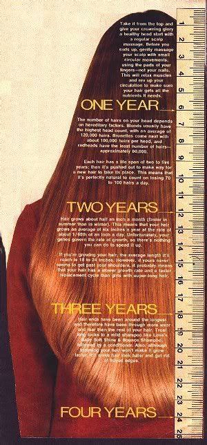 Hair Growth Chart In Years And Inches From An Online Site Hair Growth