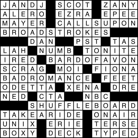 Crossword Solutions: 05/01/13 | The Baylor Lariat