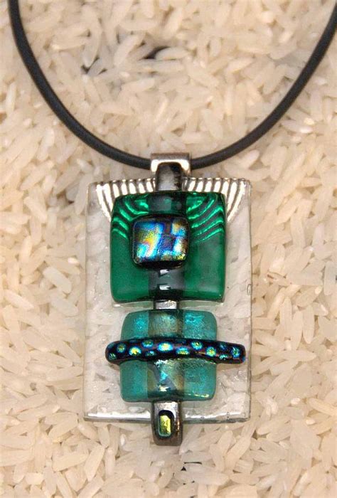 Abstract Fused Glass Necklace Glass Art By Michelle Lake Fine Art America