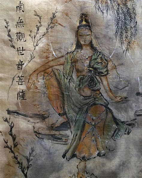 Kuan Yin In Royal Ease Pose Poster By Silk Alchemy Kuan Yin Painting