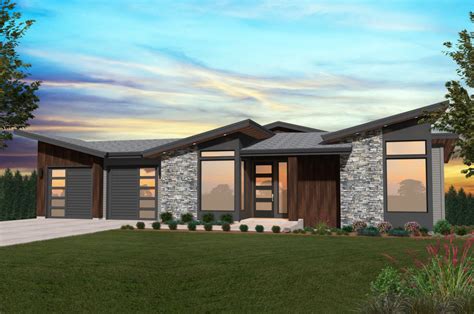 Hillside House Plan Modern Daylight Home Design With