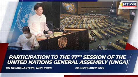 Participation To The 77th Session Of The United Nations General