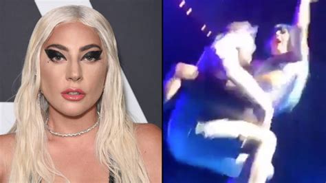 Lady Gaga Falls Off Stage Mid Performance After Being Dropped By A Fan Popbuzz