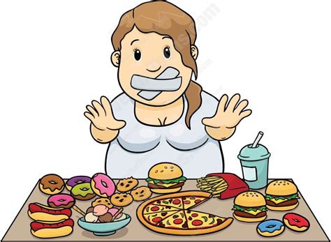 Cartoon Clip Art Cartoon Pics Diet Challenge Bad Food Ribbon Art