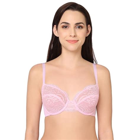 Wacoal India Essential Lace Non Padded Wired Medium Coverage Th Cup Fashion Bra Pink Buy