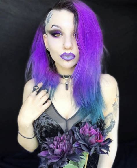 Pin By D Hay On Purple Hair 2 Goth Hair Piercings For Girls Fantasy Hair