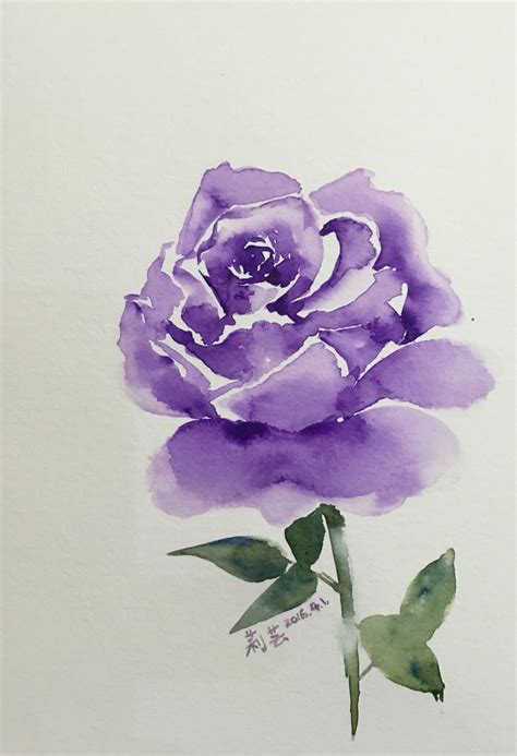 Watercolor Rose Watercolor Flower Art Floral Watercolor Watercolor