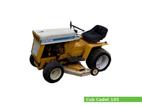 Cub Cadet 105 Garden Tractor Specs And Service Data