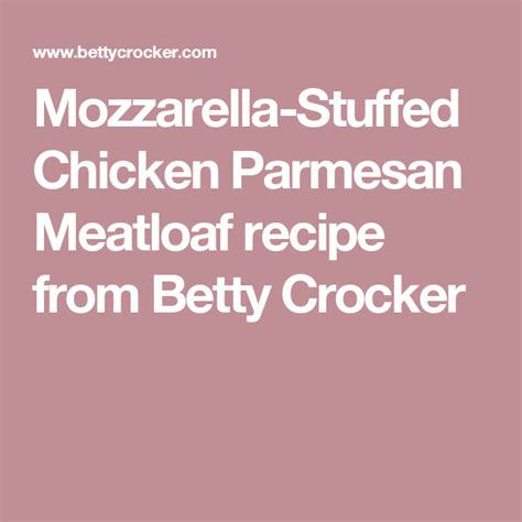 Pasta now plays a supporting role in this dish, and by bypassing the deep fryer and minimizing the oil in the pan, crispy chicken cutlets can still be delivered with a lot less fuss. Mozzarella-Stuffed Chicken Parmesan Meatloaf | Recipe ...