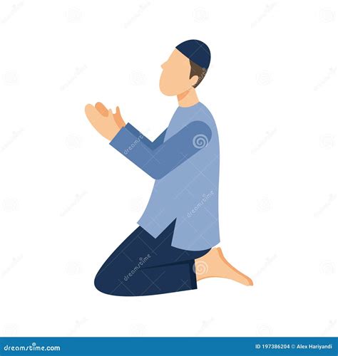 Illustration Of A Muslim Praying Vector Stock Vector Illustration Of Prayer Arabian 197386204