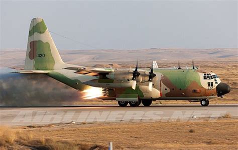 An Israeli Air Force Lockheed C 130h Hercules Uses Jato Packs For An