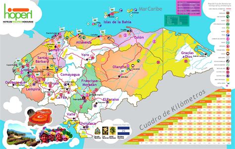 Bản đồ Hành Chính đất Nước Honduras Honduras Map Phóng To Năm 2023