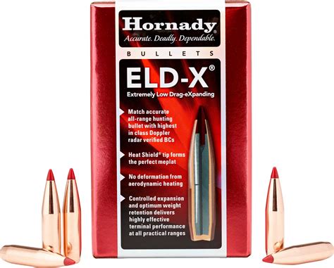 Hornady Bullets 65mm 143 Gr Boattail Eld X 100 Ct Reloading Bullets