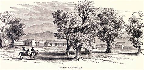 Fort Arbuckle Indian Territory 1861 Artists Impression House Divided