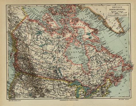 Antique Original Map Print Of North America 1890 Beautiful Etsy